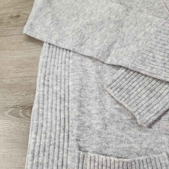 Love Ellie Light Grey Long Sleeve Cardigan With Pockets Women's Size M - Picture 8 of 16